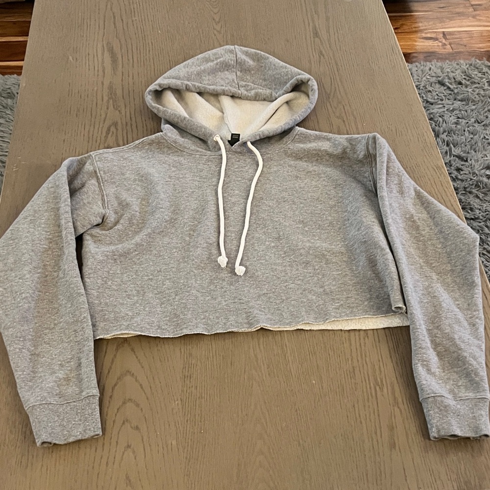 Wild Fable Heather Gray Cropped Sweatshirt